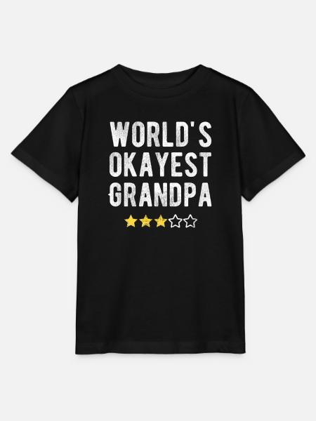 World’s Okayest Grandpa Lustiger Opa Spruch - Stanley/Stella Kinder T-Shirt MINI CREATOR - Schwarz