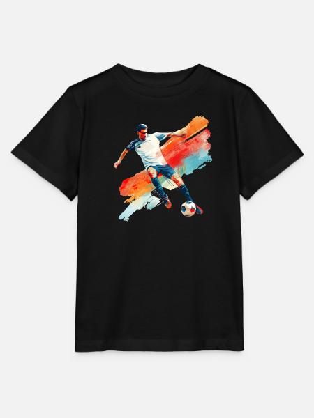 Dynamischer Fußballspieler in Bewegung - Stanley/Stella Kinder T-Shirt MINI CREATOR  - Schwarz