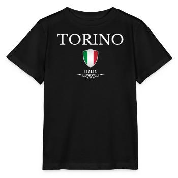 Souvenir Turin, Turin Italie - T-shirt bio MINI CREATOR Stanley/Stella Enfant - noir - Devant - Mikhail (115cm)