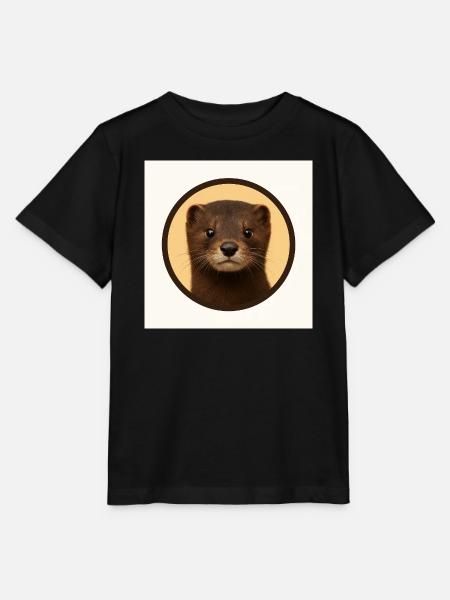 Niedlicher Braunbär im Kreis - Stanley/Stella Kinder T-Shirt MINI CREATOR - Schwarz