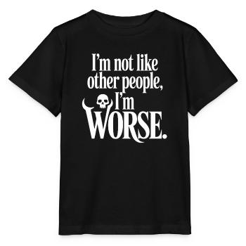 Je ne suis pas comme les autres, je suis pire Frech Gothic - T-shirt bio MINI CREATOR Stanley/Stella Enfant - noir - Devant - Mikhail (115cm)