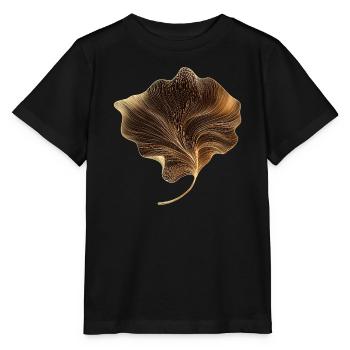 Elegantes Blatt - Stanley/Stella Kinder T-Shirt MINI CREATOR  - Schwarz - Vorne - Mikhail (115cm)