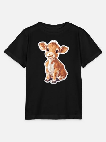 Kuh - Stanley/Stella Kinder T-Shirt MINI CREATOR - Schwarz