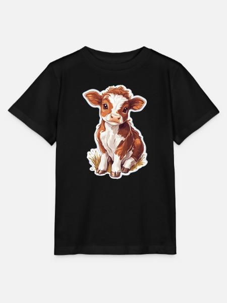 Kuh - Stanley/Stella Kinder T-Shirt MINI CREATOR - Schwarz