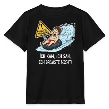 Je n'ai pas freiné - T-shirt bio MINI CREATOR Stanley/Stella Enfant - noir - Devant - Mikhail (115cm)