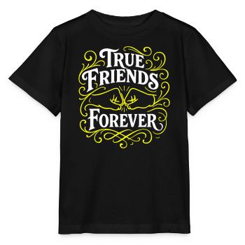 Treue Freunde Für Immer - Stanley/Stella Kinder T-Shirt MINI CREATOR  - Schwarz - Vorne - Mikhail (115cm)
