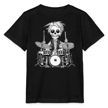 SKELETON DRUMS - Stanley/Stella MINI CREATOR Kids’ T-Shirt - black - Front - Mikhail (115cm)