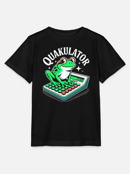 Lustiger Spruch Mathematik Frosch Taschenrechner - Stanley/Stella Kinder T-Shirt MINI CREATOR  - Schwarz