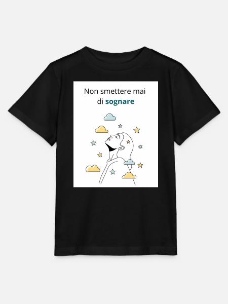 Höre nie auf zu träumen - Stanley/Stella Kinder T-Shirt MINI CREATOR - Schwarz