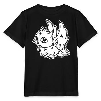 Eule im Flug – mystisches Eulenmotiv Nachtvogel - Stanley/Stella Kinder T-Shirt MINI CREATOR  - Schwarz - Vorne - Mikhail (115cm)