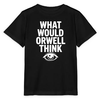 What Would Orwell Think - Stanley/Stella MINI CREATOR Kids’ T-Shirt - black - Front - Mikhail (115cm)