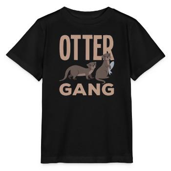 Seeotterbande Cartoon Otter - Stanley/Stella Kinder T-Shirt MINI CREATOR  - Schwarz - Vorne - Mikhail (115cm)