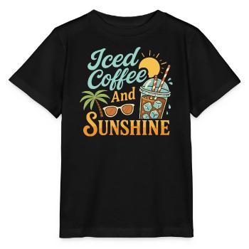 Eiskaffee und Sonnenschein - Stanley/Stella Kinder T-Shirt MINI CREATOR  - Schwarz - Vorne - Mikhail (115cm)