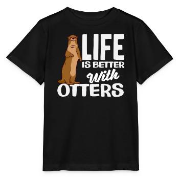 Seeotter Leben Besser - Stanley/Stella Kinder T-Shirt MINI CREATOR  - Schwarz - Vorne - Mikhail (115cm)