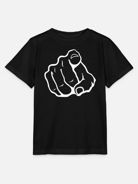 Zeigefinger Silhouette - Stanley/Stella Kinder T-Shirt MINI CREATOR - Schwarz