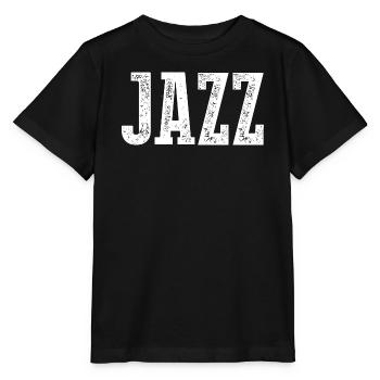 Jazz Distressed Typography Tee - Stanley/Stella MINI CREATOR Kids’ T-Shirt - black - Front - Mikhail (115cm)