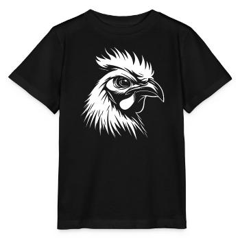 Hahn weiß :) - Stanley/Stella Kinder T-Shirt MINI CREATOR  - Schwarz - Vorne - Mikhail (115cm)