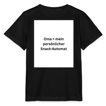 Oma Snack Automat Spruch - Stanley/Stella Kinder T-Shirt MINI CREATOR  - Schwarz - Vorne - Mikhail (115cm)