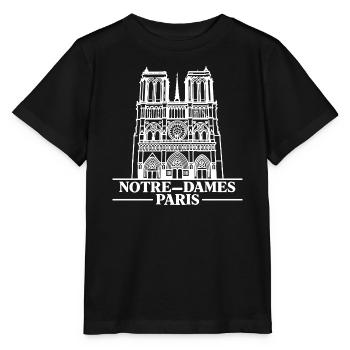 Notre-Dame Paris Silhouette Gothique - T-shirt bio MINI CREATOR Stanley/Stella Enfant - noir - Devant - Mikhail (115cm)