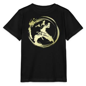 Karaté Silhouette Combattante - T-shirt bio MINI CREATOR Stanley/Stella Enfant - noir - Devant - Mikhail (115cm)