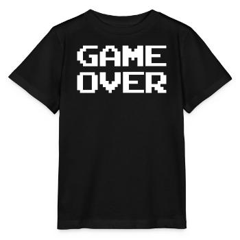 Pixel Game Over Rétro - T-shirt bio MINI CREATOR Stanley/Stella Enfant - noir - Devant - Mikhail (115cm)