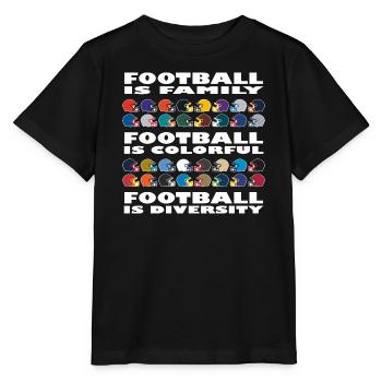 Diversité dans le football - T-shirt bio MINI CREATOR Stanley/Stella Enfant - noir - Devant - Mikhail (115cm)