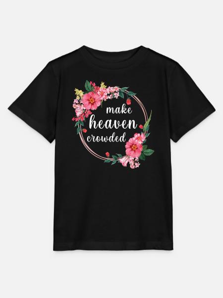 Maak de hemel overvol geloof bloemen ontwerp - Stanley/Stella Kinder-T-shirt MINI CREATOR  - zwart