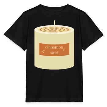Cinnamon Swirl Candle  - Stanley/Stella MINI CREATOR Kids’ T-Shirt - black - Front - Mikhail (115cm)