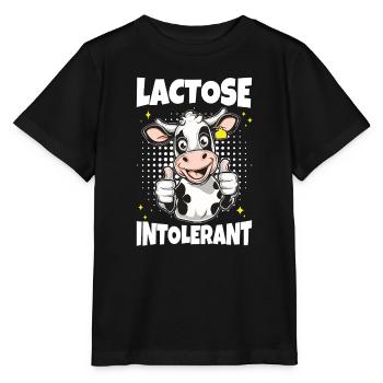 Vache laitière intolérante au lactose - T-shirt bio MINI CREATOR Stanley/Stella Enfant - noir - Devant - Mikhail (115cm)