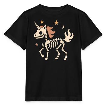 Skelett Unicorn Sternenreigen - Stanley/Stella Kinder T-Shirt MINI CREATOR  - Schwarz - Vorne - Mikhail (115cm)