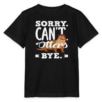 Sea otter can't say goodbye - Stanley/Stella MINI CREATOR Kids’ T-Shirt - black - Front - Mikhail (115cm)