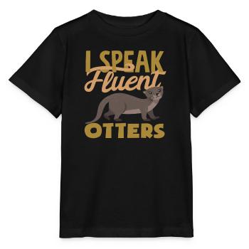 Seeotter Sprechen Fließend - Stanley/Stella Kinder T-Shirt MINI CREATOR  - Schwarz - Vorne - Mikhail (115cm)