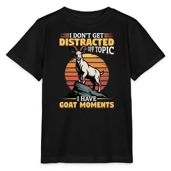 Funny Farm Animal Goat - Stanley/Stella MINI CREATOR Kids’ T-Shirt - black - Front - Mikhail (115cm)