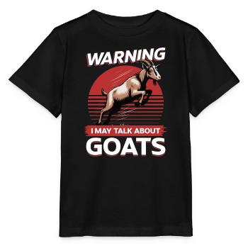 Funny Farm Animal Goat - Stanley/Stella MINI CREATOR Kids’ T-Shirt - black - Front - Mikhail (115cm)
