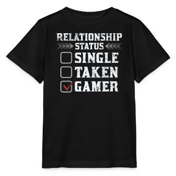Chemise de statut de relation de joueur - T-shirt bio MINI CREATOR Stanley/Stella Enfant - noir - Devant - Mikhail (115cm)