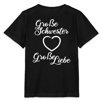 Big Sister Big Love - Stanley/Stella MINI CREATOR Kids’ T-Shirt - black - Front - Mikhail (115cm)