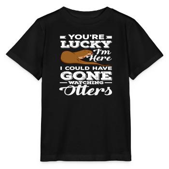 Sea Otter Pun Otter Lover - Stanley/Stella MINI CREATOR Kids’ T-Shirt - black - Front - Mikhail (115cm)