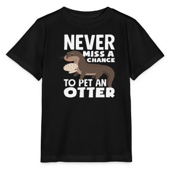 Seeotter Cartoon Haustier Ein Otter - Stanley/Stella Kinder T-Shirt MINI CREATOR  - Schwarz - Vorne - Mikhail (115cm)
