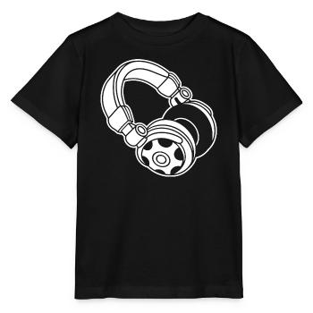Headphone Silhouette: DJ & Music Vibes - Stanley/Stella MINI CREATOR Kids’ T-Shirt - black - Front - Mikhail (115cm)
