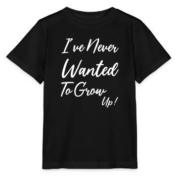 Je n’ai jamais voulu grandir - T-shirt bio MINI CREATOR Stanley/Stella Enfant - noir - Devant - Mikhail (115cm)