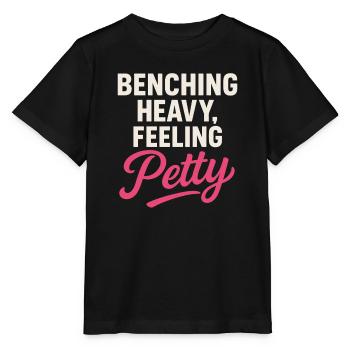 Drôle de développé couché Meme Spot Me Bro Powerlifting - T-shirt bio MINI CREATOR Stanley/Stella Enfant - noir - Devant - Mikhail (115cm)