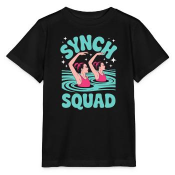 Synchronschwimmen Kunstschwimmen Wassersport - Stanley/Stella Kinder T-Shirt MINI CREATOR  - Schwarz - Vorne - Mikhail (115cm)