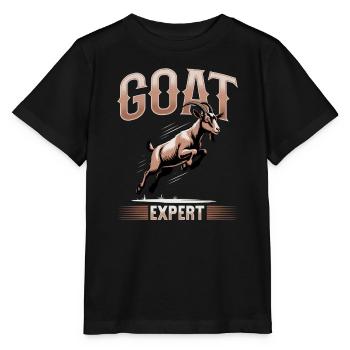 Funny Farm Animal Goat - Stanley/Stella MINI CREATOR Kids’ T-Shirt - black - Front - Mikhail (115cm)