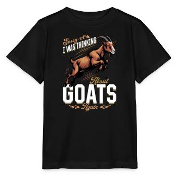 Funny Farm Animal Goat - Stanley/Stella MINI CREATOR Kids’ T-Shirt - black - Front - Mikhail (115cm)
