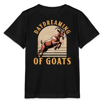 Funny Farm Animal Goat - Stanley/Stella MINI CREATOR Kids’ T-Shirt - black - Front - Mikhail (115cm)