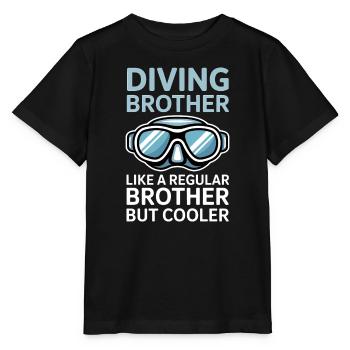 Diving Saying Brother Funny Diving Gift - Stanley/Stella MINI CREATOR Kids’ T-Shirt - black - Front - Mikhail (115cm)