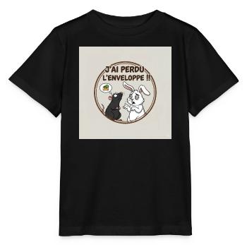 Ich habe den Umschlag verloren - Stanley/Stella Kinder T-Shirt MINI CREATOR  - Schwarz - Vorne - Mikhail (115cm)