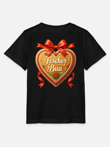 Fescher Bua Lebkuchenherz Bayern Volksfest Tracht - Stanley/Stella Kinder T-Shirt MINI CREATOR  - Schwarz
