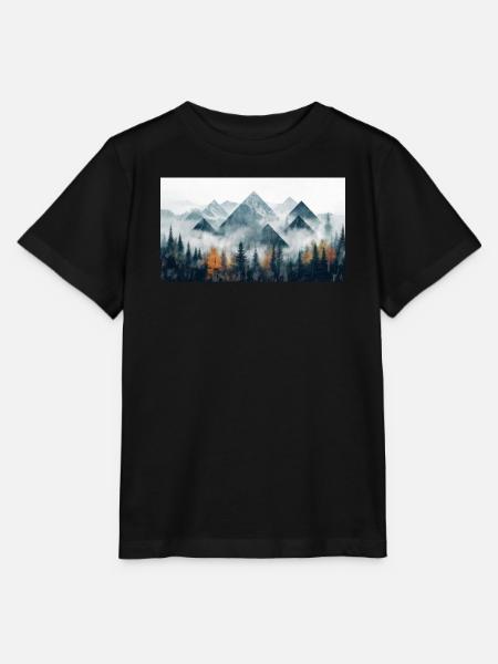 Wald Berge - Stanley/Stella Kinder T-Shirt MINI CREATOR  - Schwarz