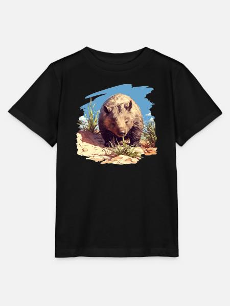 Wombats Wombat - Stanley/Stella Kinder T-Shirt MINI CREATOR - Schwarz